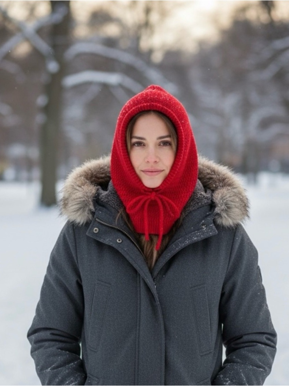 ON 34th Cozy Red Balaclava hood - NWT